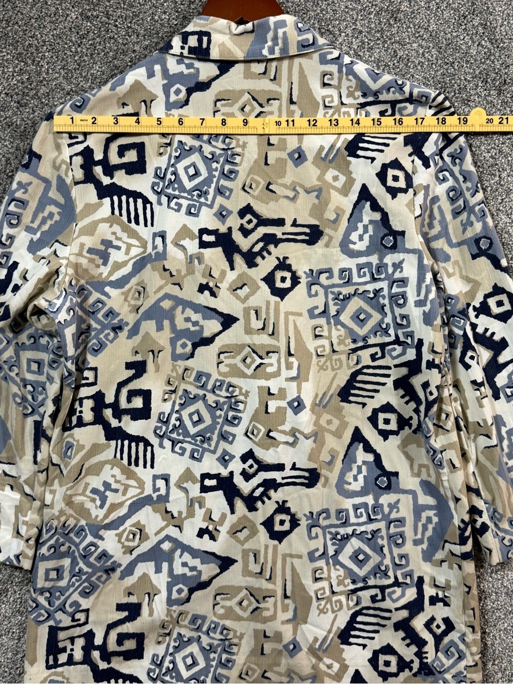 Vintage Toni Garment for C.C. Magic Blazer Womens Medium Abstract Aztec USA - Picture 10 of 12